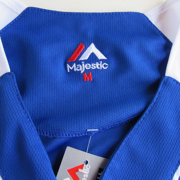 Dodgers LA Men's Embroidered Button Down Blue and White Baseball Jersey Size M - Picture 3 of 8